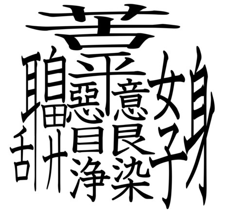 Kanji tersulit nomor 1